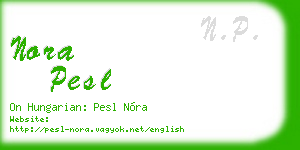 nora pesl business card